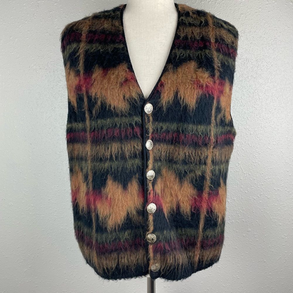 Moose Mountain Company Wool Button Down Sweater Vest Size L EUC